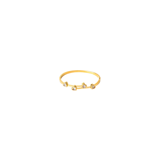 Crystal heart gold