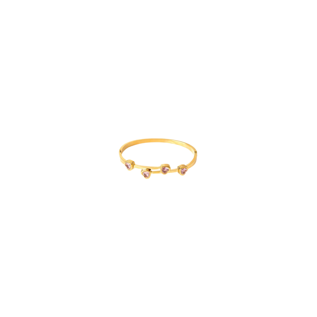 Rosy heart bracelet