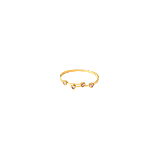 Rosy heart bracelet