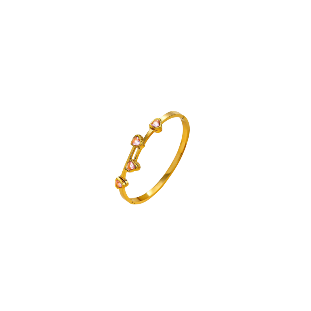Rosy heart bracelet