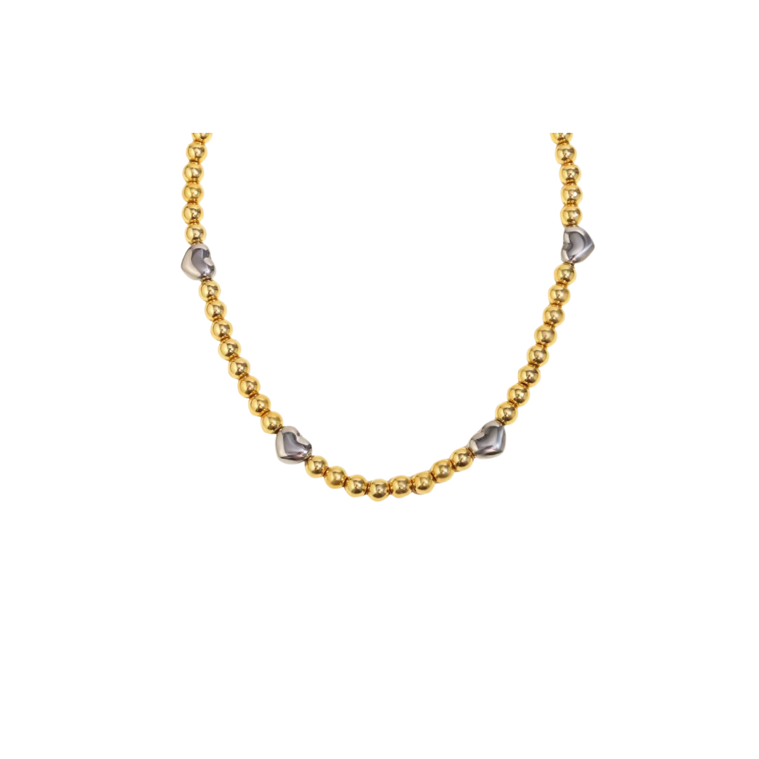 Two tone love necklace