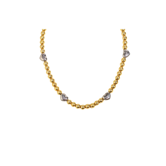 Two tone love necklace