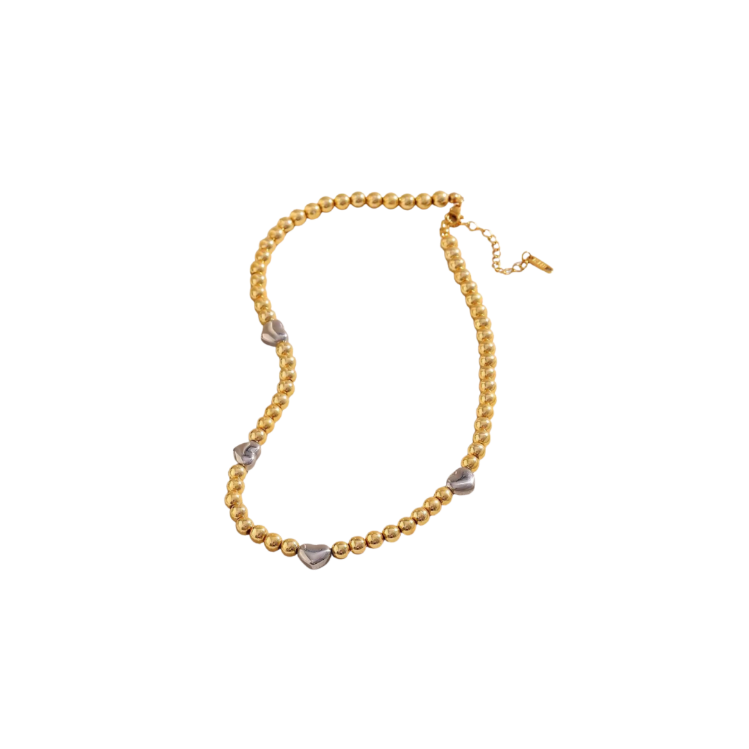 Two tone love necklace