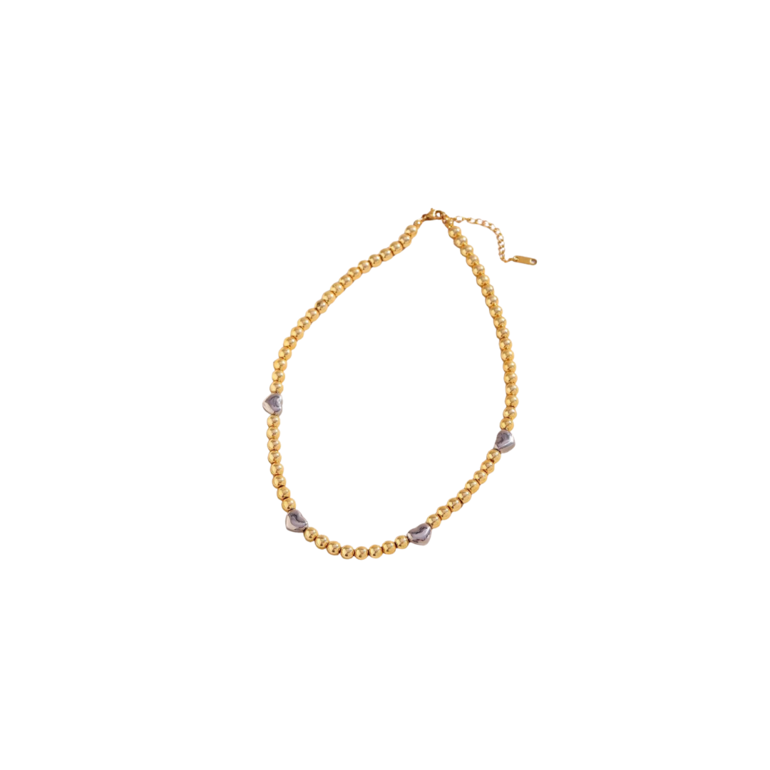 Two tone love necklace