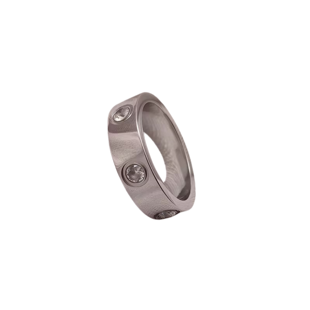 Cart dupe big ring with zirconias
