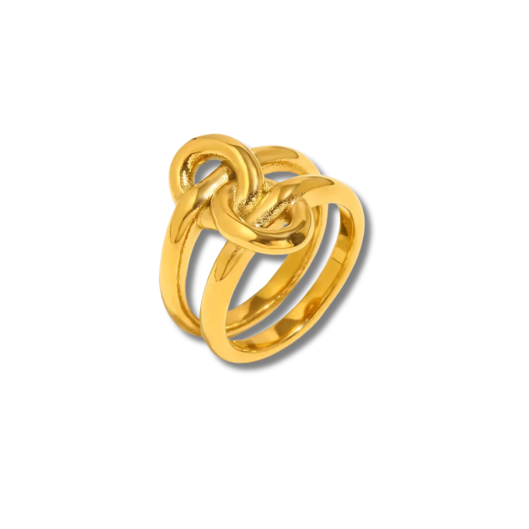Knot gold ring