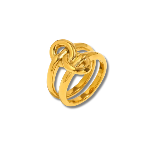 Knot gold ring