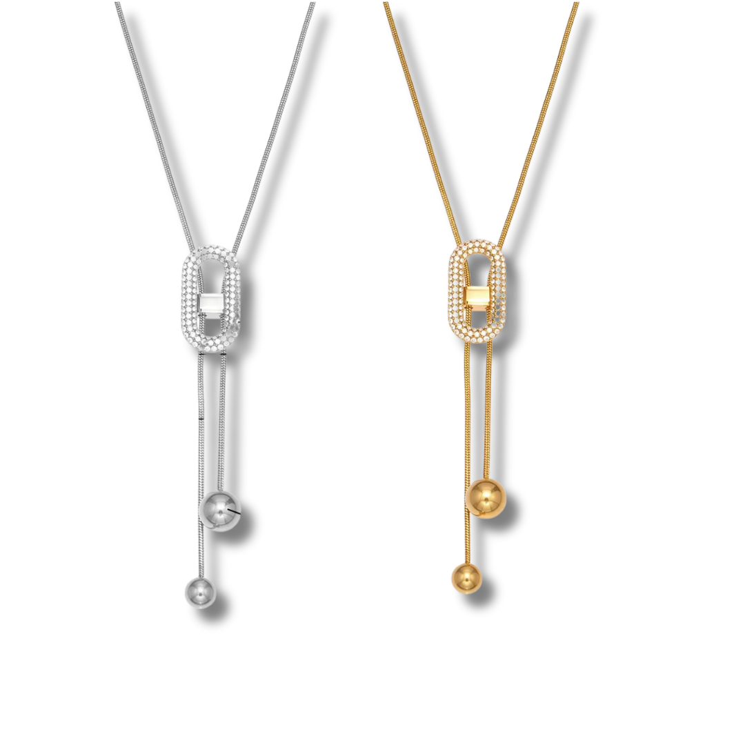 Crystal Tie Necklace