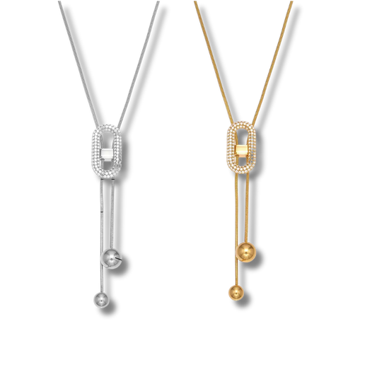 Crystal Tie Necklace