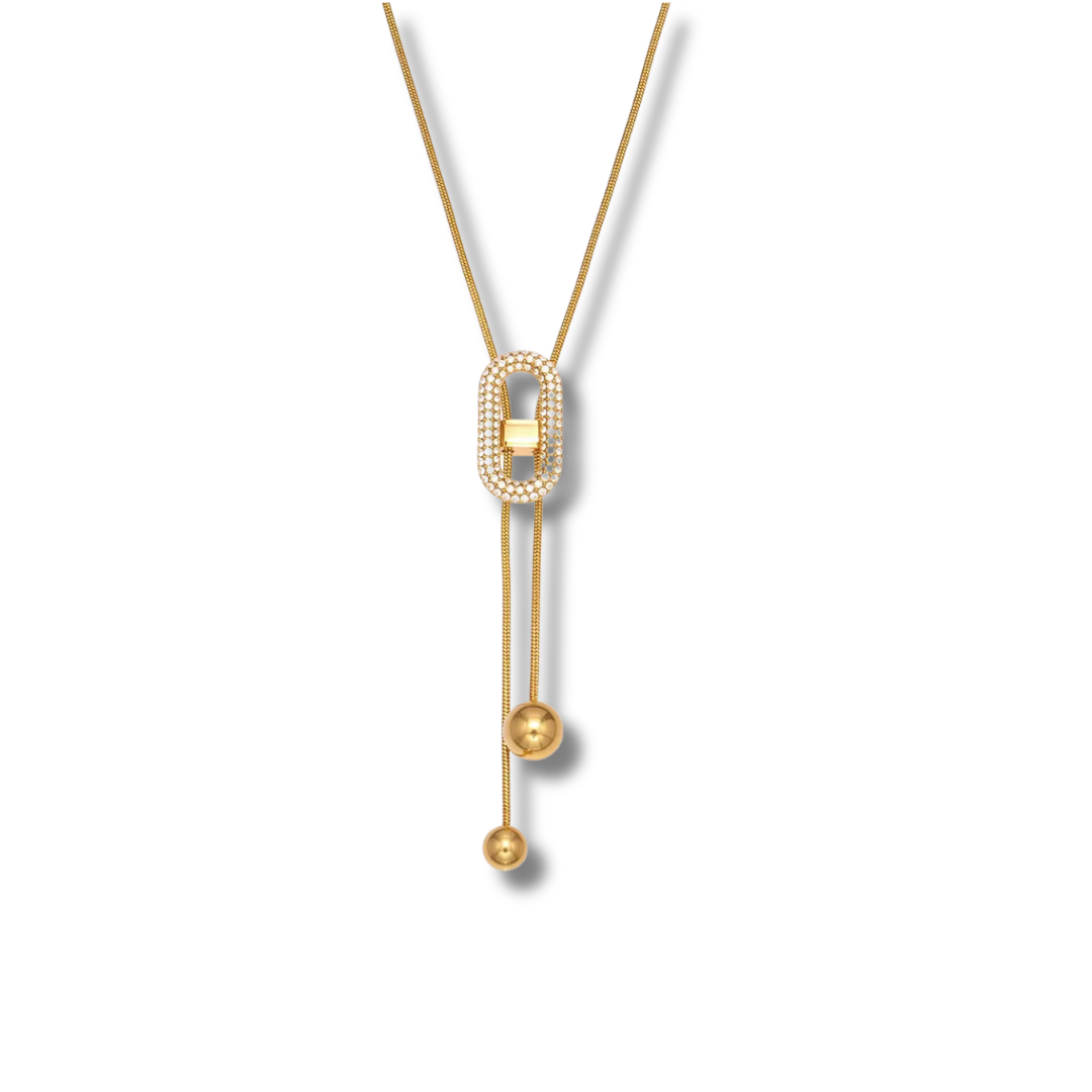 Crystal Tie Necklace