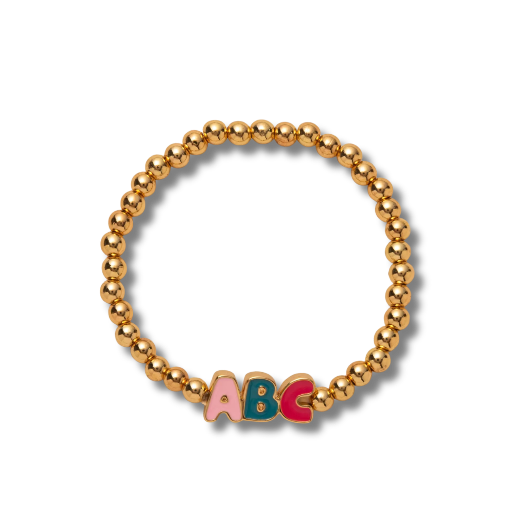 Golden ABC bracelet (girls bracelet)
