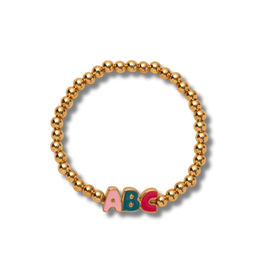 Golden ABC bracelet (girls bracelet)