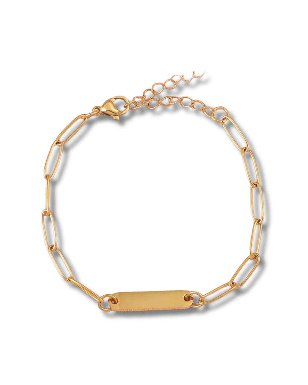 Gold Engraved link bracelet