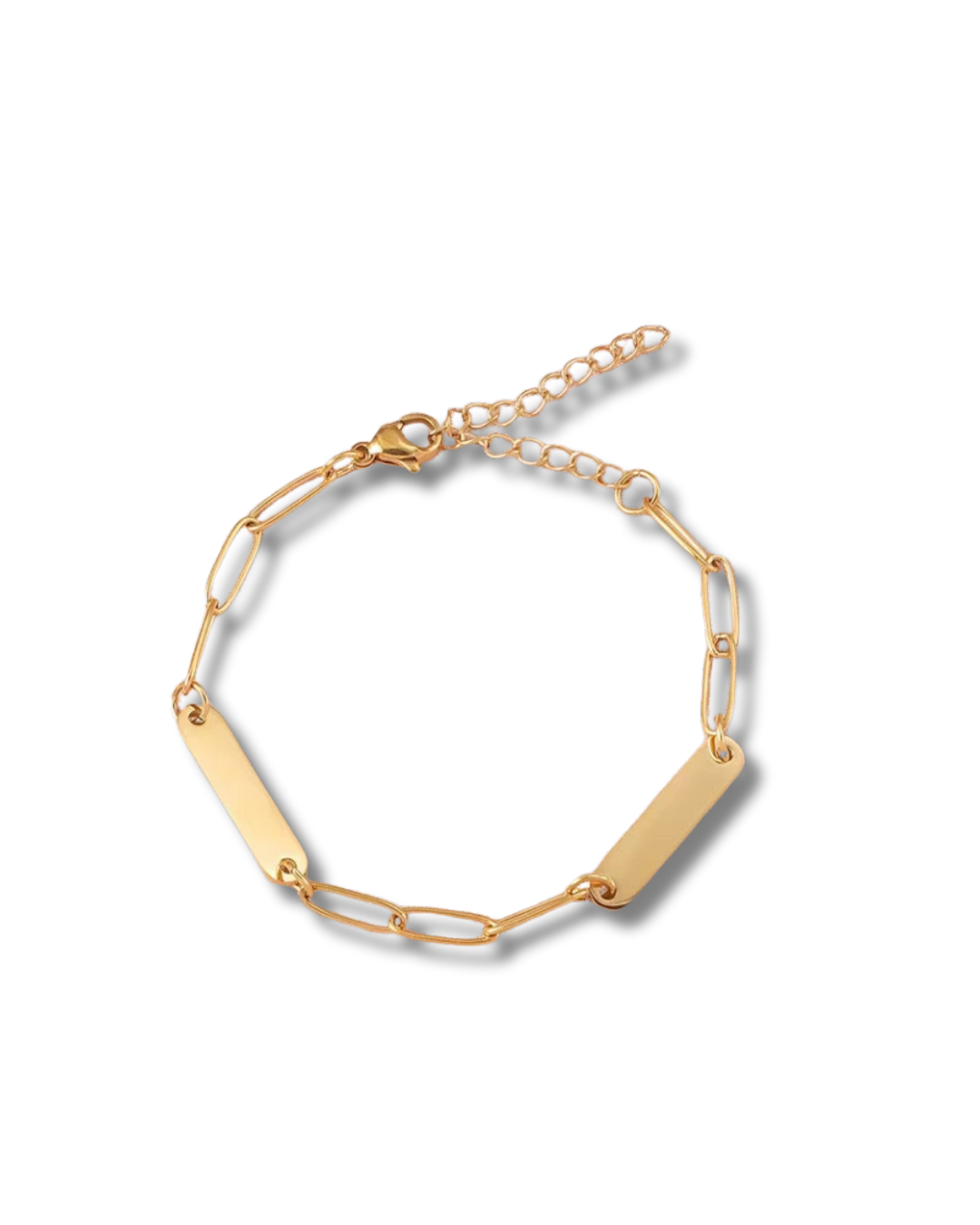 Gold Engraved link bracelet