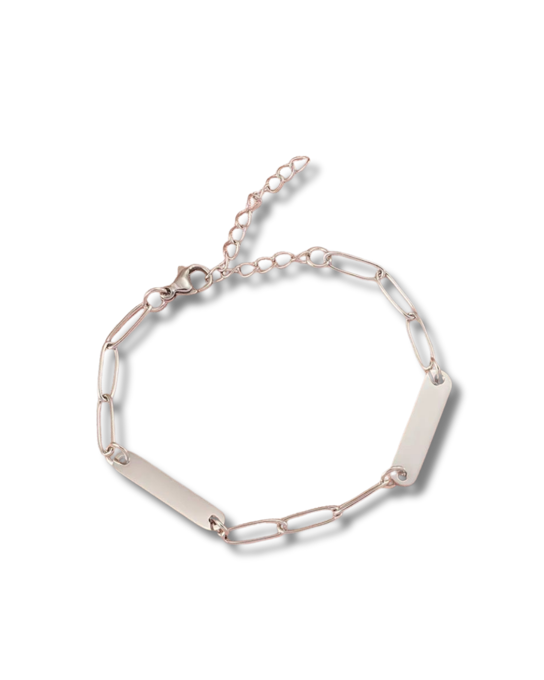 Silver Engraved link bracelet