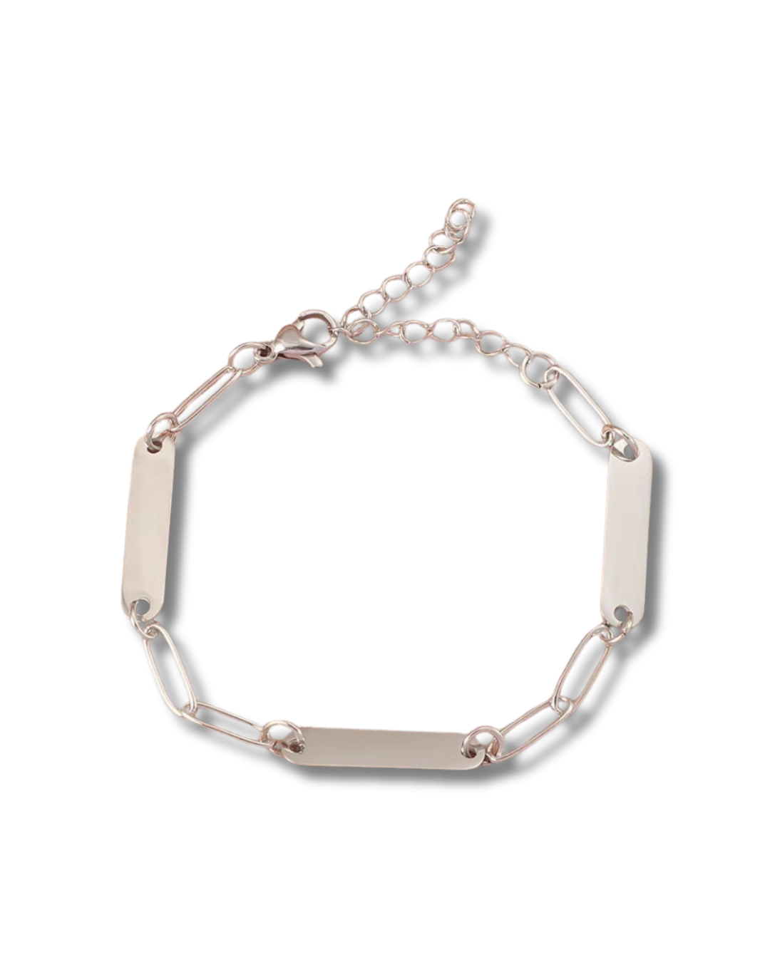 Silver Engraved link bracelet