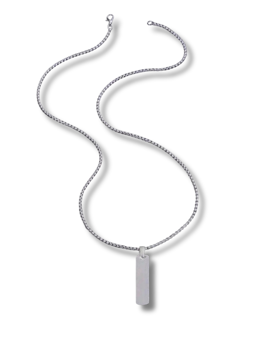 Engraved bar necklace
