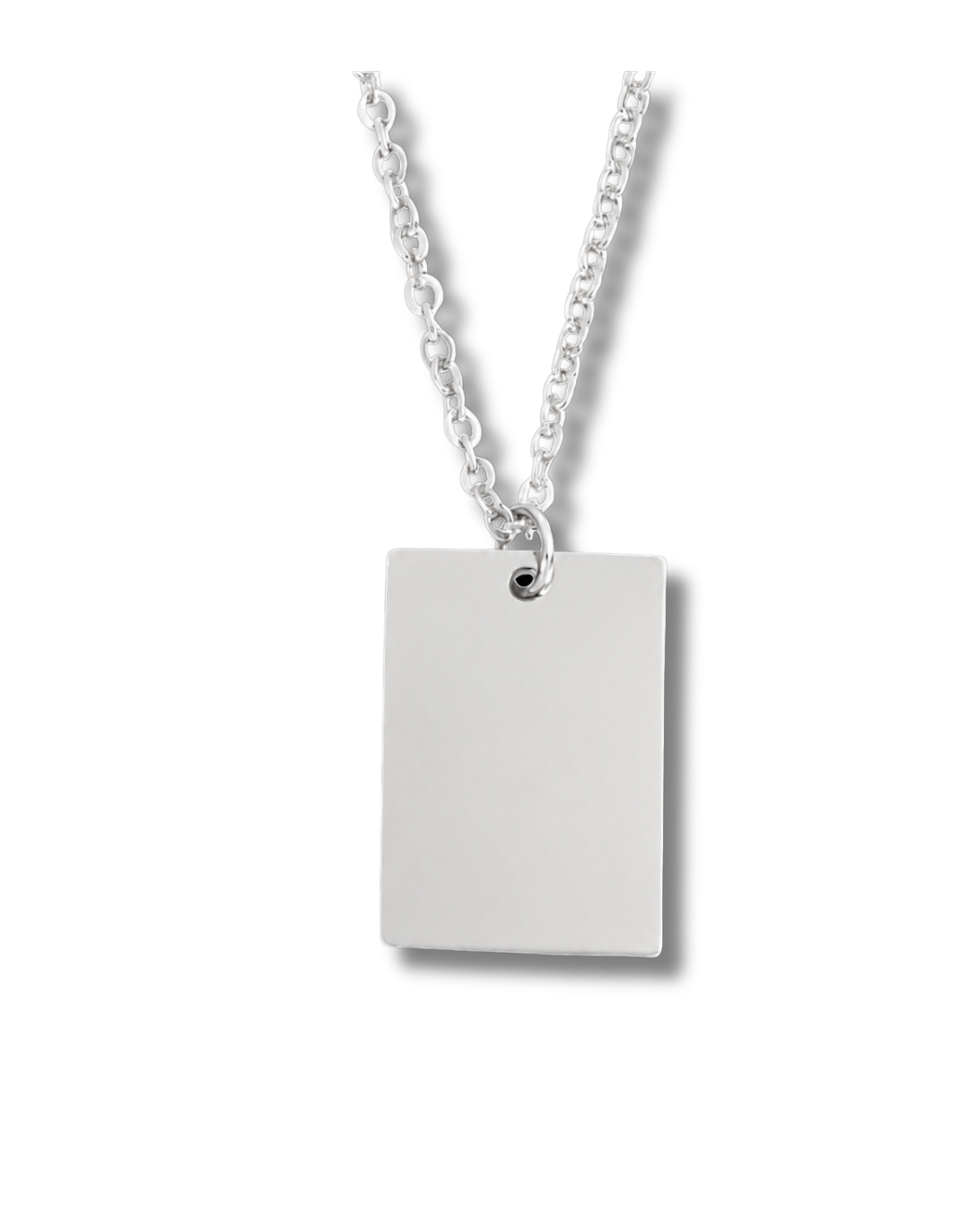 Engraved square necklace
