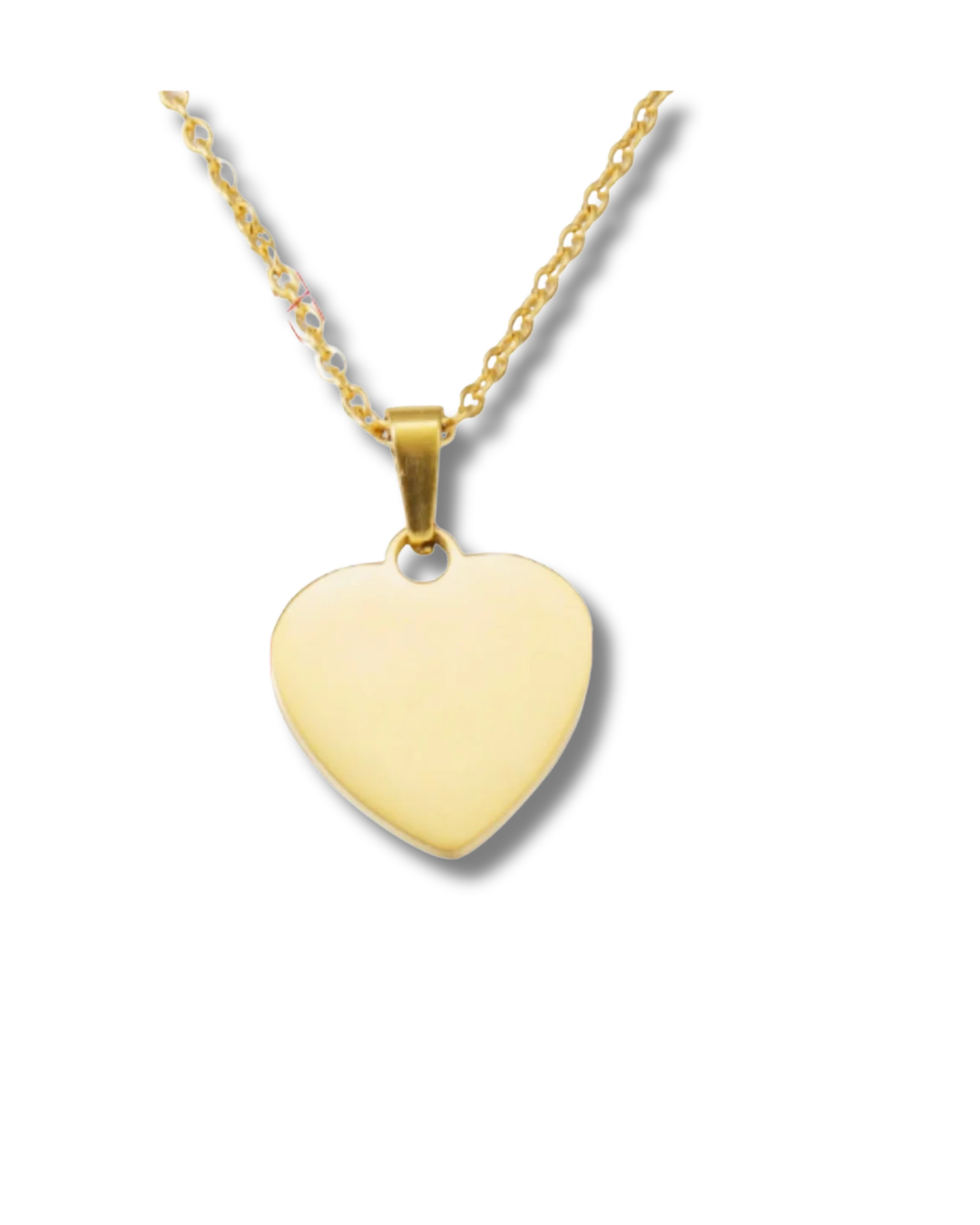 Engraved small heart necklace