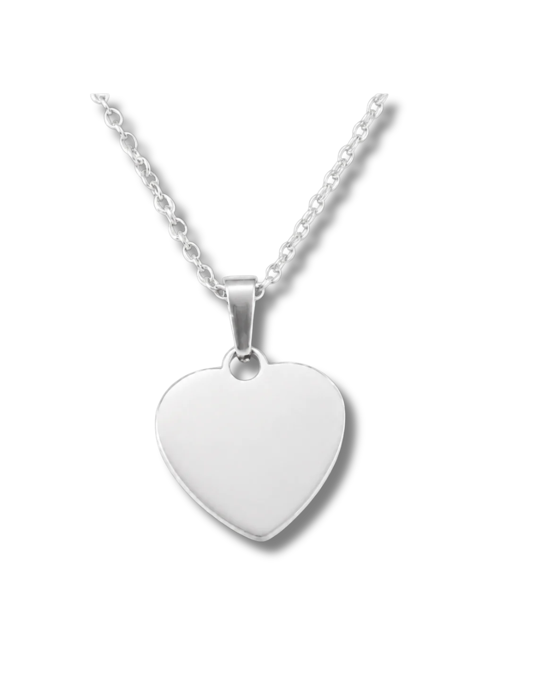 Engraved small heart necklace
