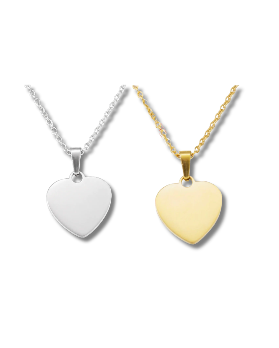 Engraved small heart necklace