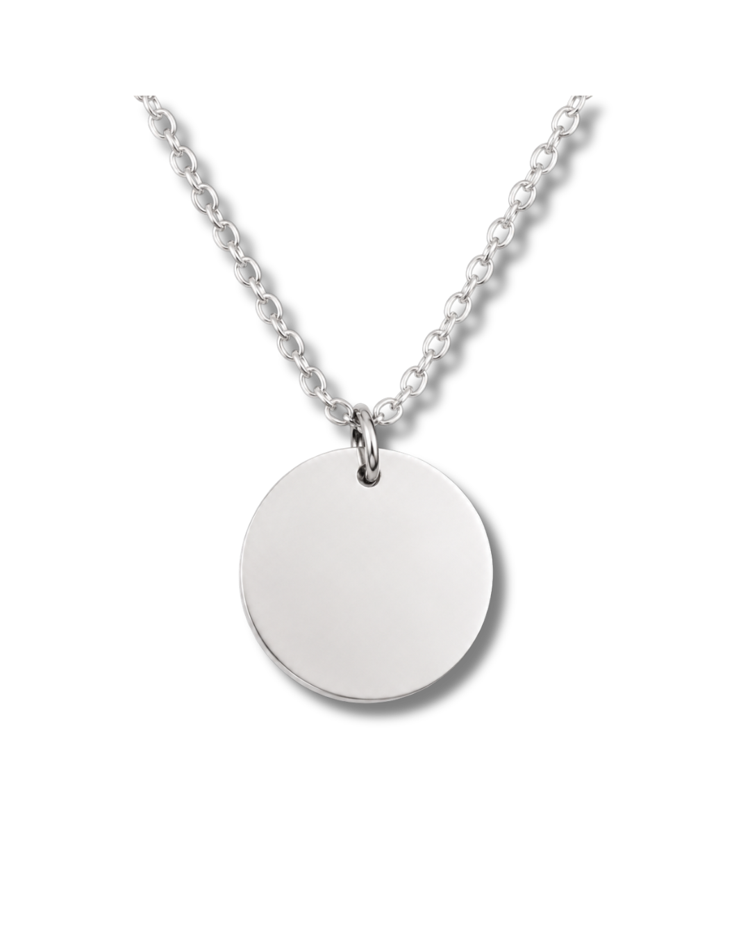 Engraved circle necklace