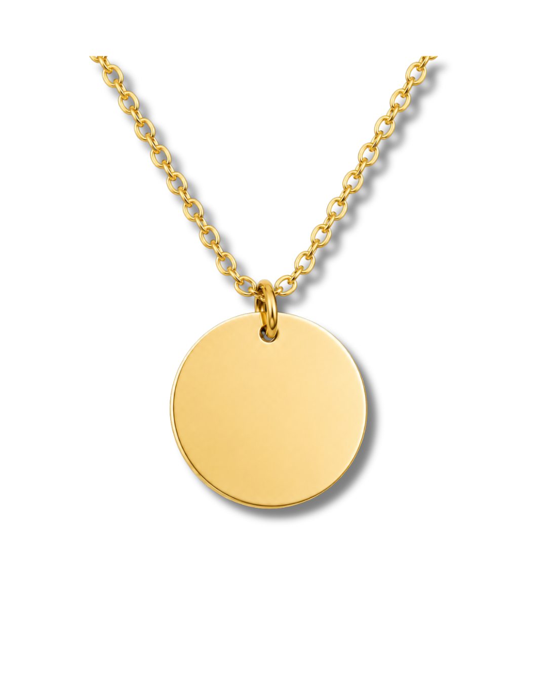 Engraved circle necklace
